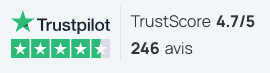 Trustpilot 4.7/5 246 avis